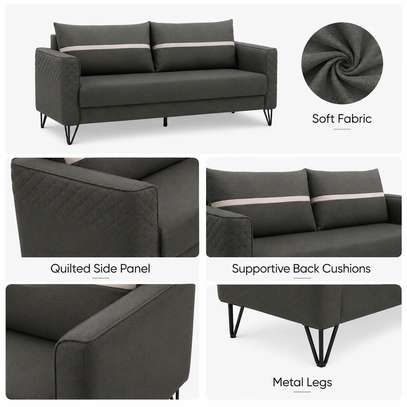 Leather 5 Seater Executive Reception Bench image 7