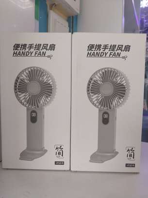 Portable Handy Stand Fan with Mobile Phone Holder image 1