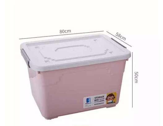 storage boxes :blue ,peach and cream image 1