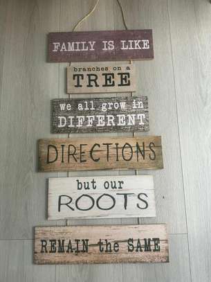 Hanging Board Wooden House Rules image 3