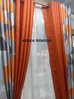 Orange curtains image 7