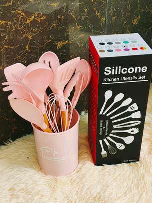 Silicone Spoons with Wooden Handles. image 2