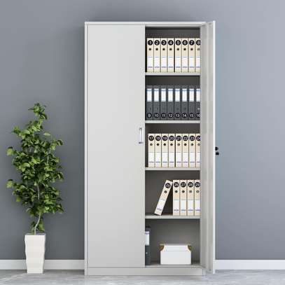 Office file cabinet: White Steel Storage Cabinet for Office image 1