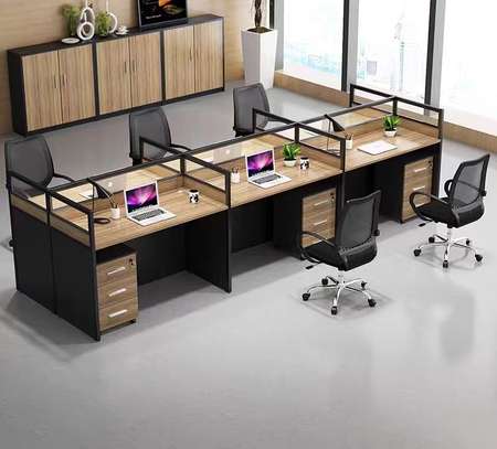 Executive Modern MDF 6-Way Work Station image 9