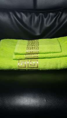 green 3piece egyptian towel image 1