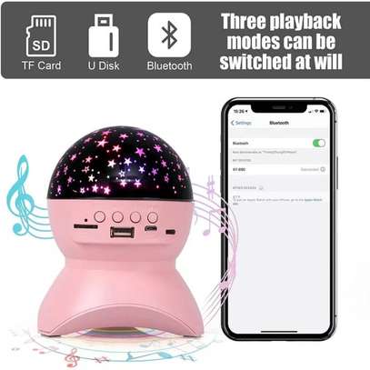 Mini Wireless Bluetooth Speaker Projector bedroom Light-pink image 1