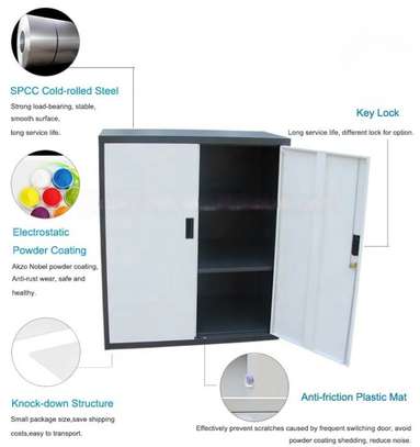 Double-Door Steel Filing Cabinet – Adjustable Shelves image 1