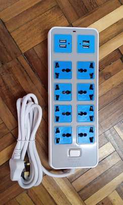 Power Extention 8 sockets and 4 USB charging ports Cable image 1
