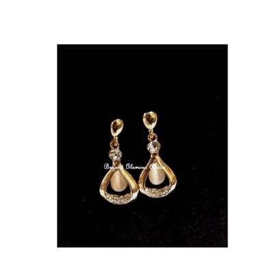 Womens Gold Plated Statement Dangle earrings image 2