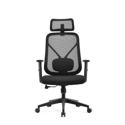 Office chair: Modern Black Ergonomic Office Seat image 5