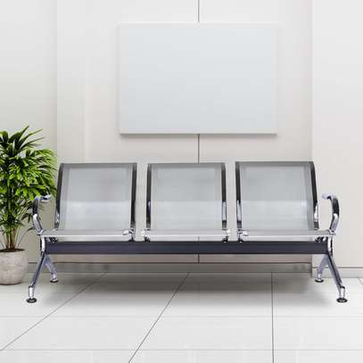 3-Link metallic office reception bench image 1