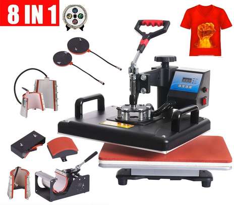 8 in1 heat press transfer multifunctional sublimation image 1