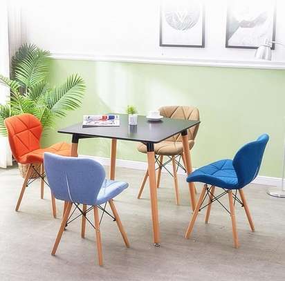 Office Chair; Nordic Wood Dining Chair image 2
