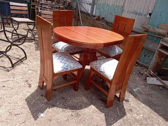 4 Seater Oval Shaped Mahogany Wood Tables image 5