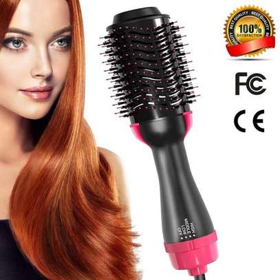 3-IN-1 One Step Hair Dryer 1000W Hot Air Brush Negative Ions Hair Dryer Comb Curler Electric Ionic Straightener Brush image 1