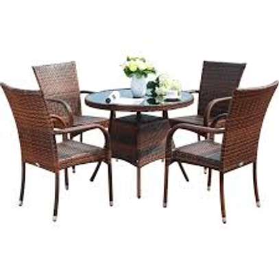 4 Piece Armrest Rattan Outdoor Chairs image 5