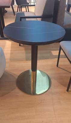 Dining Table; Round Brown Dining Table image 1