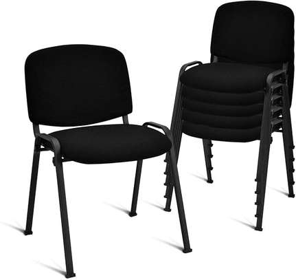 Office chairs: Low back fabric stackable office seat image 2