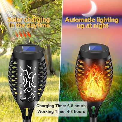 Outdoor Lights, Solar Torches with Flickering Flame image 4