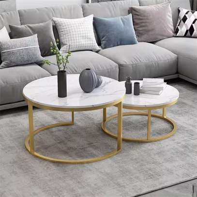 Stylish Two-Size Round Coffee and Side Tables image 3