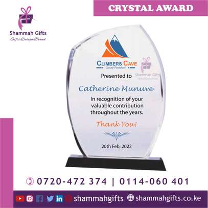 High quality crystal awards customized with your custom design image 1