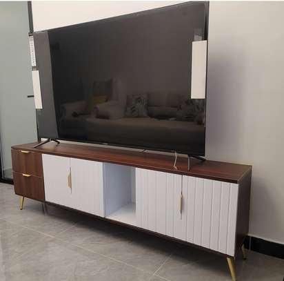 Modern Coffee Table Wood Glass Inset Medium Size image 1