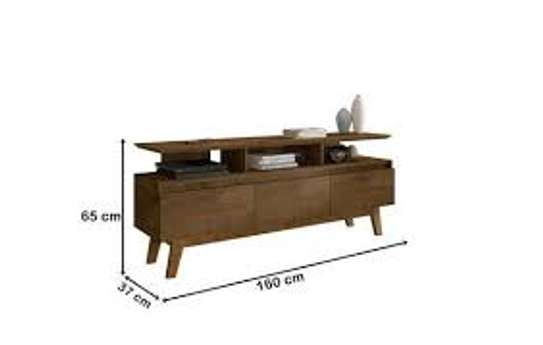 Modern Wooden TV Stand with Drawers image 4