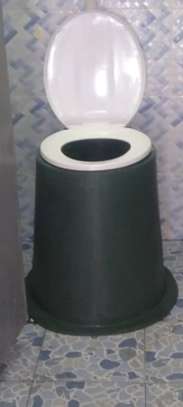 Heavy duty portable pit latrine toilet seat image 1