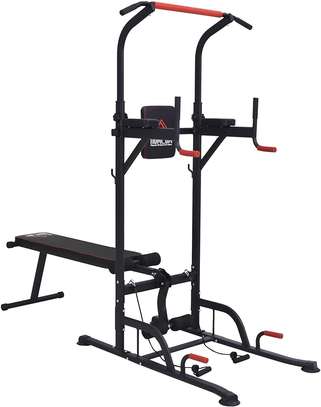 Chin Dip Station with Chest Press Bench image 3