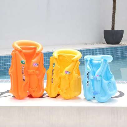 Baby life jackets kids PVC float inflatable vest image 1
