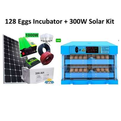 solar fullkit 300watts plus 128eggs incubator image 1