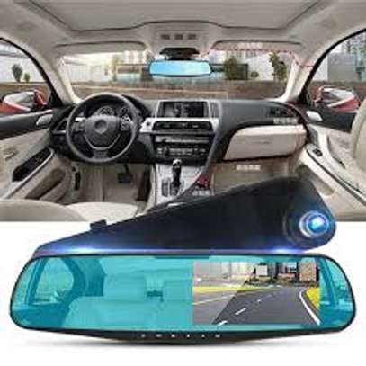 Dual Lens Mirror Camera Recorder Car DVR Dash Cam image 1