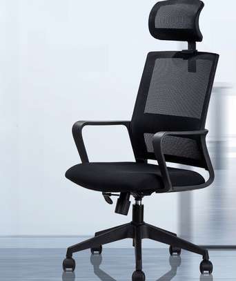 Office Chair: Upholstered Chair with Headrest image 1