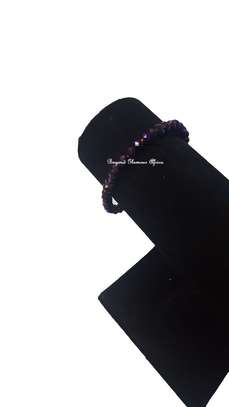 Womens Purple crystal Jewelry set combo image 3