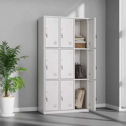 Metal Locker Cabinet with 9 Doors – Steel Wardrobe image 2