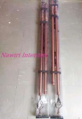 Brown AdJustabLe cuRtain rods image 1