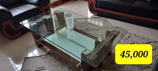 Glass living room table image 1