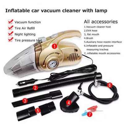 Car Vacuum Cleaner Inflatable Pump Air Compressor 4in1 image 1