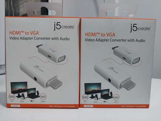 J5 HDMI To Vga Video Adapter with Audio converter adapter image 1