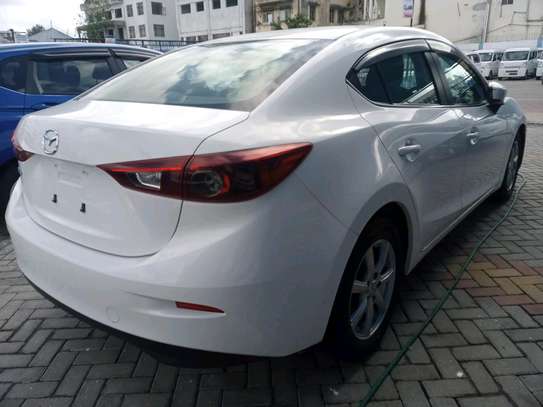 Mazda axela new shape white color image 5