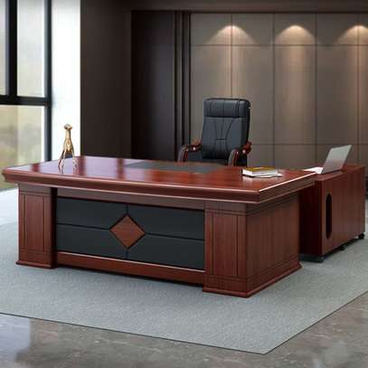Office Desk: 180cm Mahogany Executive Desks image 1