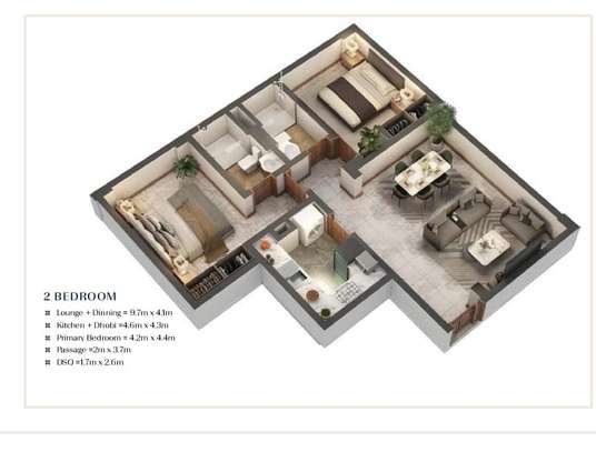 3 Bed Apartment with En Suite in South C image 2