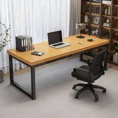 Rectangular Metal Framed Computer Working Desk image 7