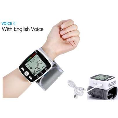 USB Chargeable Voice Digital Wrist BP Pulse Vascular Blood Pressure Monitor Heartbeat image 1