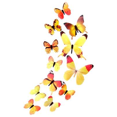 12 Pcs Colorful 3D Butterfly Wall Stickers Decoration image 6