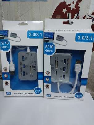 7-In-1 USB 3.1 To USB 3.0 Hub + MS/M2/SD/TF Card Reader image 1