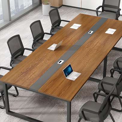 Boardroom Table: Wood Pecan Boardroom Table image 5