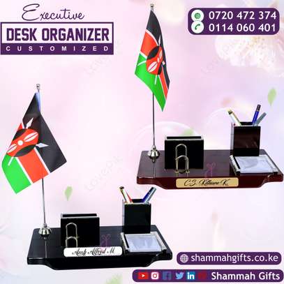 EXECUTIVE DESK ORGANIZER - BRANDED WITH YOUR INFORMATION image 1