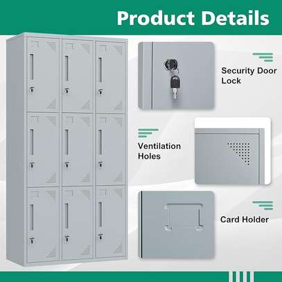 Anti-Rust 9-Door Steel Storage Cabinet image 5