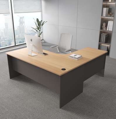 Office table: 140cm curved office table image 4